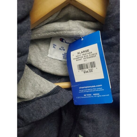 Champion ECO Men's Gray Sweater Hoodie Size XL NEW With tags - Picture 8 of 10